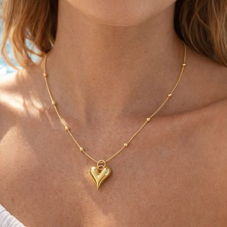 Golden Sol Heart Necklace