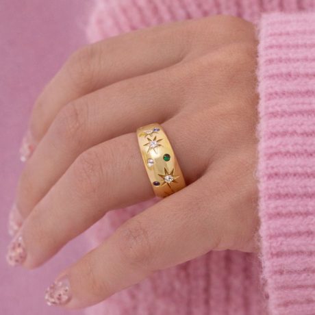 Celeste Star Dome Ring