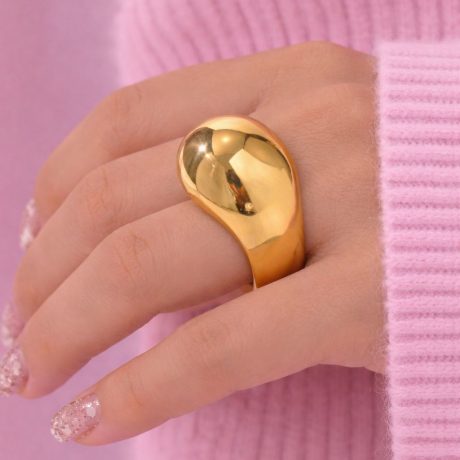 Luna High-Polish Dome Ring