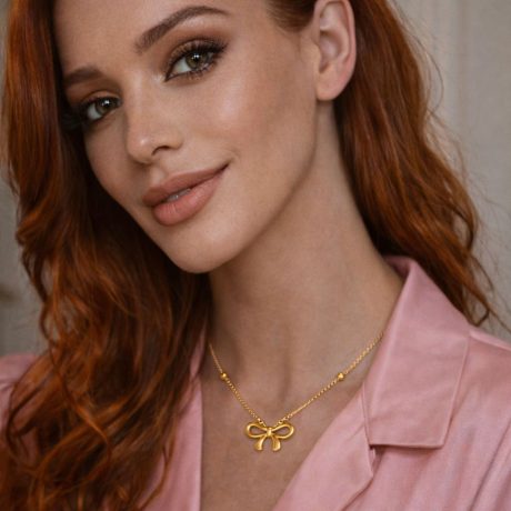 Golden Belle Bow Necklace
