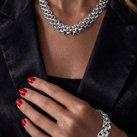 Ruby Blue London Power Link Jewellery Set - Silver