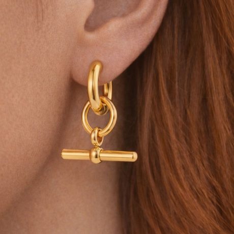 Chelsea Bar Hoop Earrings