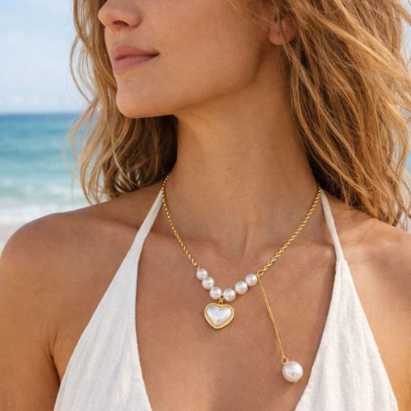 Golden Hour Pearl Necklace